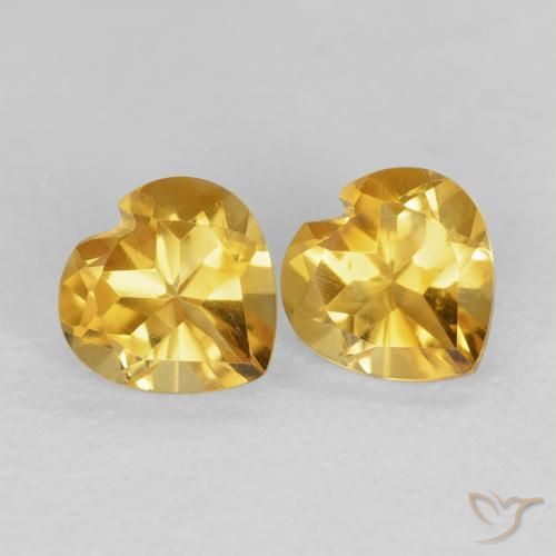 Shop natural 1.55ct 濃いゴールド シトリン gems, 心臓, from ブラジル at GemSelect. In stock, global shipping!