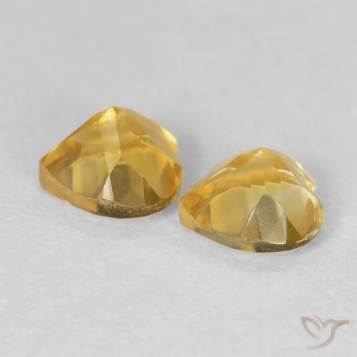Shop natural 1.55ct 濃いゴールド シトリン gems, 心臓, from ブラジル at GemSelect. In stock, global shipping!