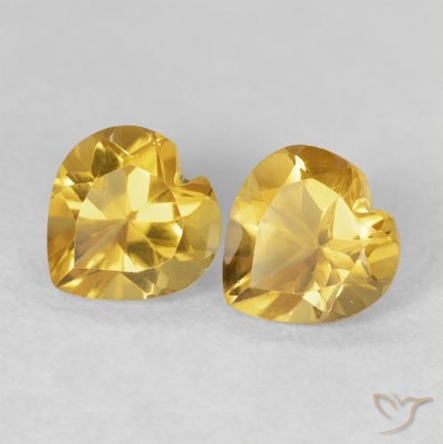 Shop natural 1.52ct 濃いゴールド シトリン gems, 心臓, from ブラジル at GemSelect. In stock, global shipping!