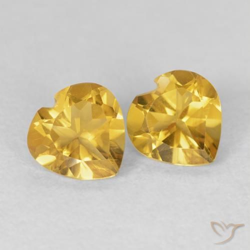 Shop natural 1.42ct ミディアムゴールド シトリン gems, 心臓, from ブラジル at GemSelect. In stock, global shipping!