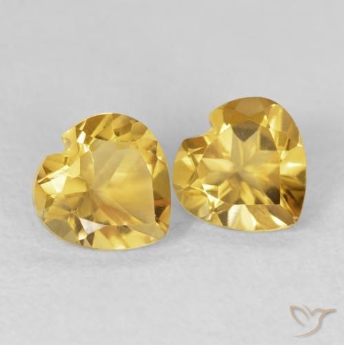 Shop natural 1.45ct 濃いゴールド シトリン gems, 心臓, from ブラジル at GemSelect. In stock, global shipping!