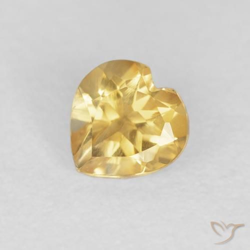 0.48ct 天然 ゴールドオレンジ シトリン, 心臓, VVS