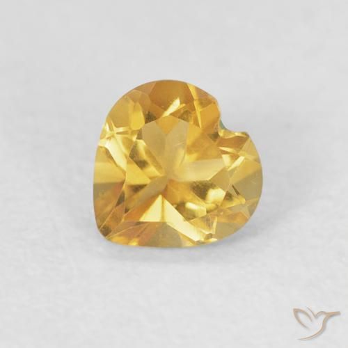 0.44ct 天然 明るいゴールド シトリン, 心臓, VVS-VS