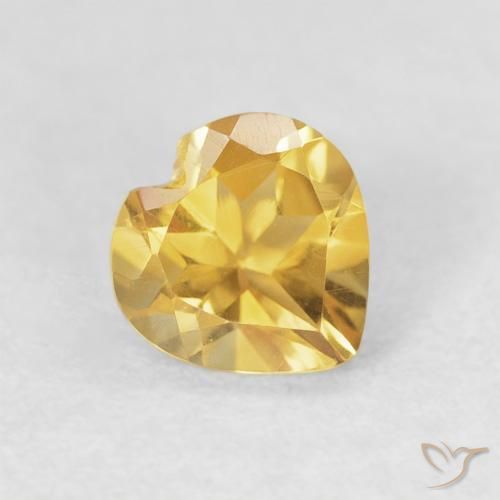0.67ct 天然 ゴールド シトリン, 心臓, VVS-VS