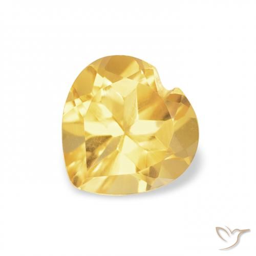 0.72ct 天然 ゴールドオレンジ シトリン, 心臓, VVS-VS