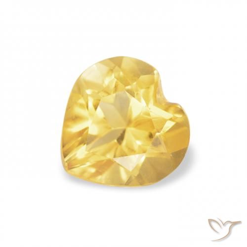 0.64ct 天然 ゴールドオレンジ シトリン, 心臓, VVS-VS
