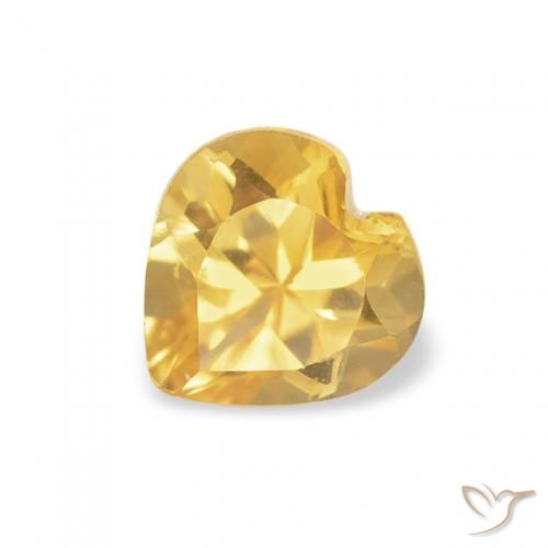 0.46ct 天然 ゴールドオレンジ シトリン, 心臓, VVS-VS