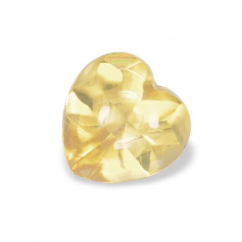 0.92ct 天然 ライトイエロー シトリン, 心臓, 透明