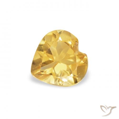 0.34ct 天然 ゴールド シトリン, 心臓, VS