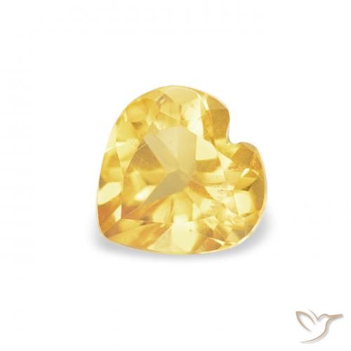0.45ct 天然 ゴールドオレンジ シトリン, 心臓, VS