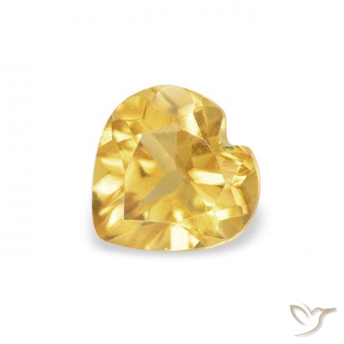 0.47ct 天然 ゴールド シトリン, 心臓, VS