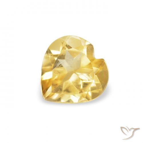 0.38ct 天然 ゴールドオレンジ シトリン, 心臓, VS