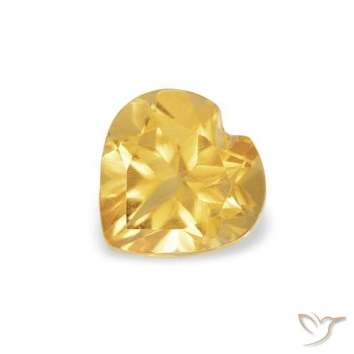 0.48ct 天然 ゴールドオレンジ シトリン, 心臓, VS