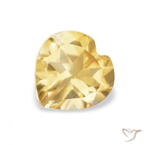 0.62ct 天然 ゴールド シトリン, 心臓, VVS