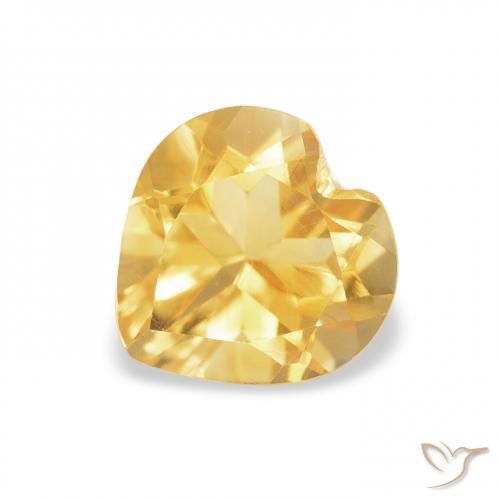 0.84ct 天然 ゴールド シトリン, 心臓, VVS