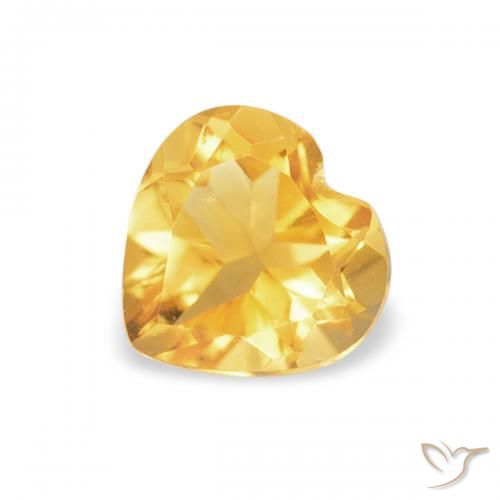 0.44ct 天然 トップゴールド シトリン, 心臓, VVS