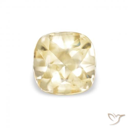 0.66ct 天然 ゴールド シトリン, クッション, 透明