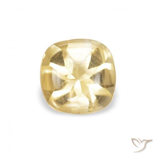 0.51ct 天然 ゴールド シトリン, クッション, 透明