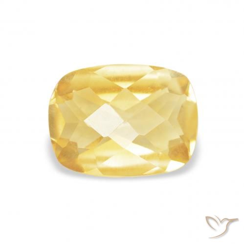 1.16ct 天然 ゴールドオレンジ シトリン, クッション, VS