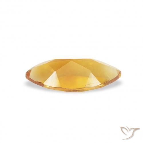 0.45カラットの天然Medium Light-Goldenシトリン、マーキーズ、VS