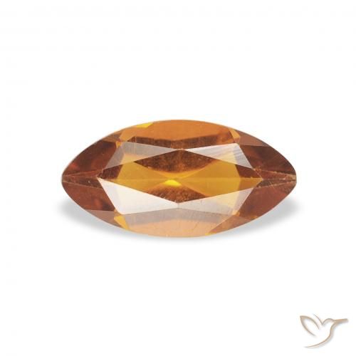 0.50ct 天然 ミディアムオレンジ シトリン, マーキーズ, VS