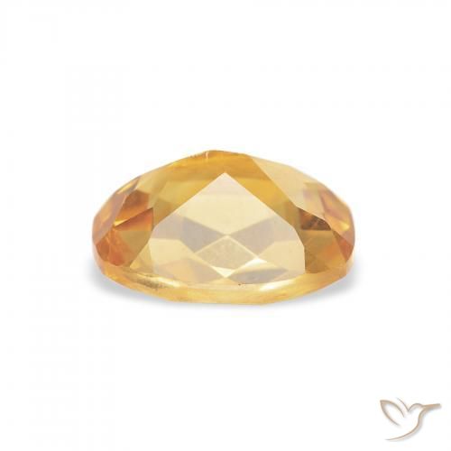 1.29カラットの天然Medium Light Orange-Goldシトリン、クッション、VVS