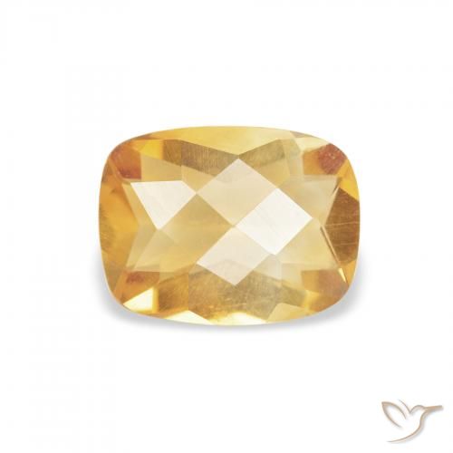 0.96ct 天然 ゴールド シトリン, クッション, VVS