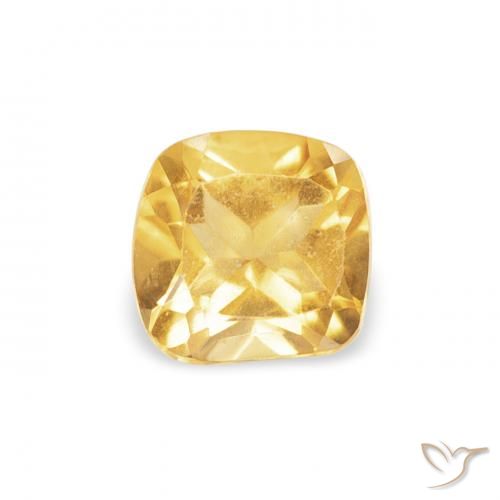 0.44ct 天然 ゴールド シトリン, クッション, VVS