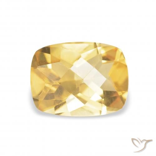 1.19ct 天然 ゴールド シトリン, クッション, VVS