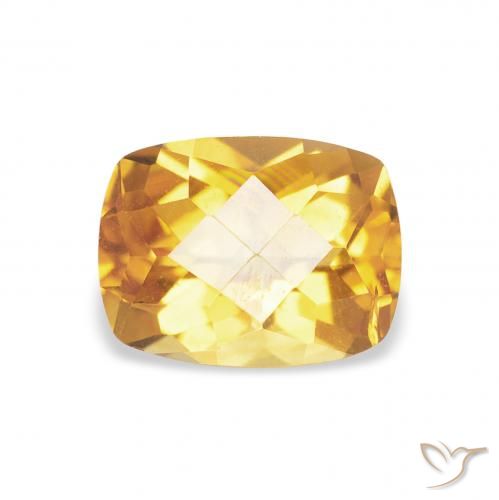 1.43ct 天然 Medium Light-Golden シトリン, クッション, VS