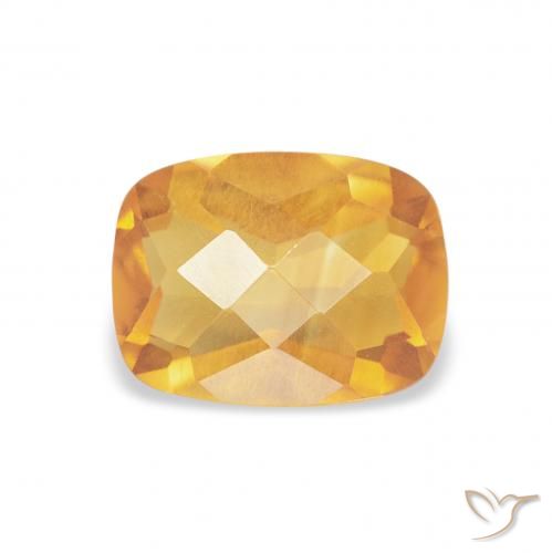 1.20ct 天然 ダークゴールデン シトリン, クッション, VS