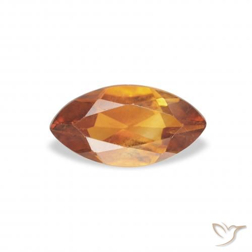 0.49ct 天然 オレンジブラウン シトリン, マーキーズ, VVS