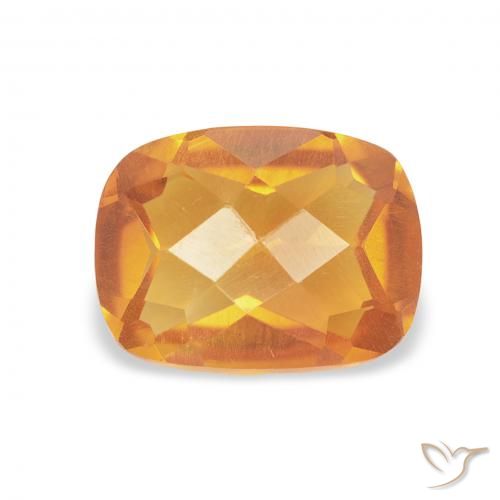 1.20ct 天然 オレンジゴールド シトリン, クッション, VVS-VS
