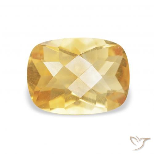 1.04ct 天然 ゴールド シトリン, クッション, VVS-VS