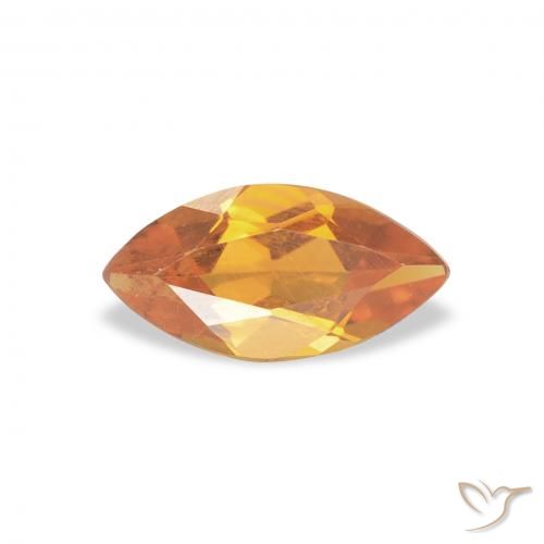 0.44ct 天然 濃いオレンジゴールド シトリン, マーキーズ, VVS
