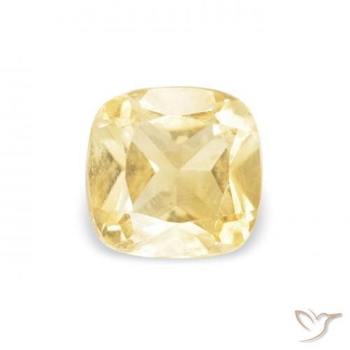 0.46ct 天然 ライトイエロー シトリン, クッション, VVS-VS