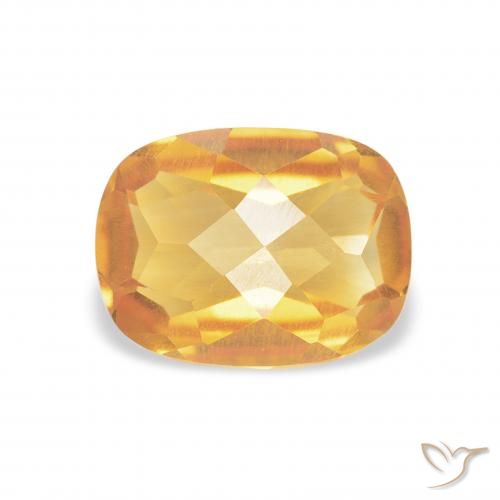 1.17ct 天然 ダークゴールデン シトリン, クッション, VVS-VS