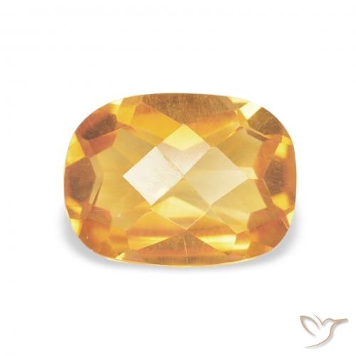 1.17ct 天然 オレンジゴールド シトリン, クッション, VVS-VS