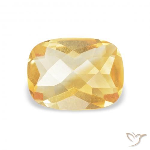 0.97ct 天然 ゴールド シトリン, クッション, VVS-VS