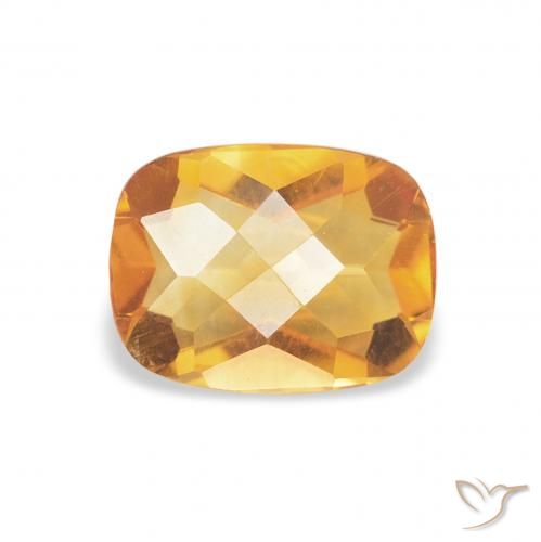 1.10ct 天然 Medium Light Orange-Gold シトリン, クッション, VVS-VS