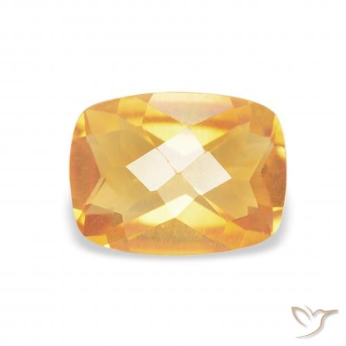 1.16ct 天然 ミディアムオレンジ シトリン, クッション, VVS-VS
