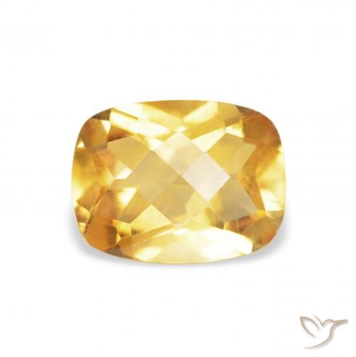 1.16ct 天然 ゴールド シトリン, クッション, VS