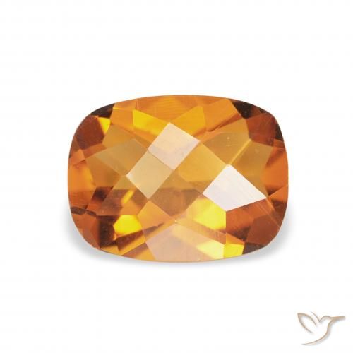 1.16ct 天然 アースオレンジ シトリン, クッション, VVS