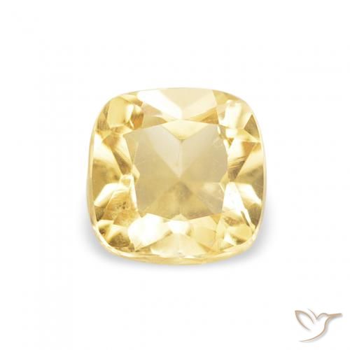 0.49ct 天然 ゴールド シトリン, クッション, VS