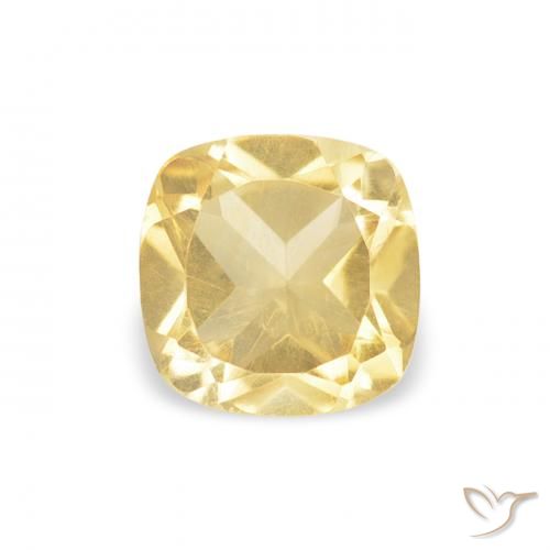 0.57ct 天然 ゴールド シトリン, クッション, VS