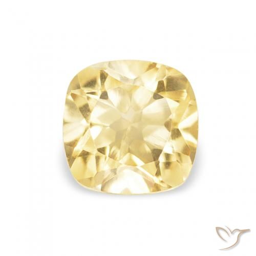 0.53ct 天然 ゴールド シトリン, クッション, VS