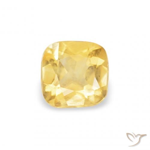 0.22ct 天然 ゴールドオレンジ シトリン, クッション, VS