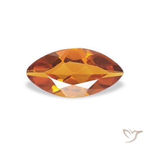 0.46ct 天然 ミディアムオレンジ シトリン, マーキーズ, VS