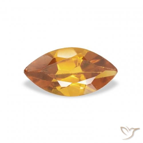 0.47ct 天然 ミディアムオレンジ シトリン, マーキーズ, VS