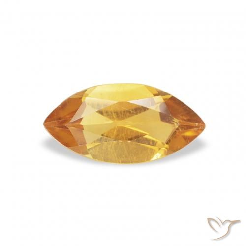 0.41ct 天然 ミディアムオレンジゴールド シトリン, マーキーズ, VS